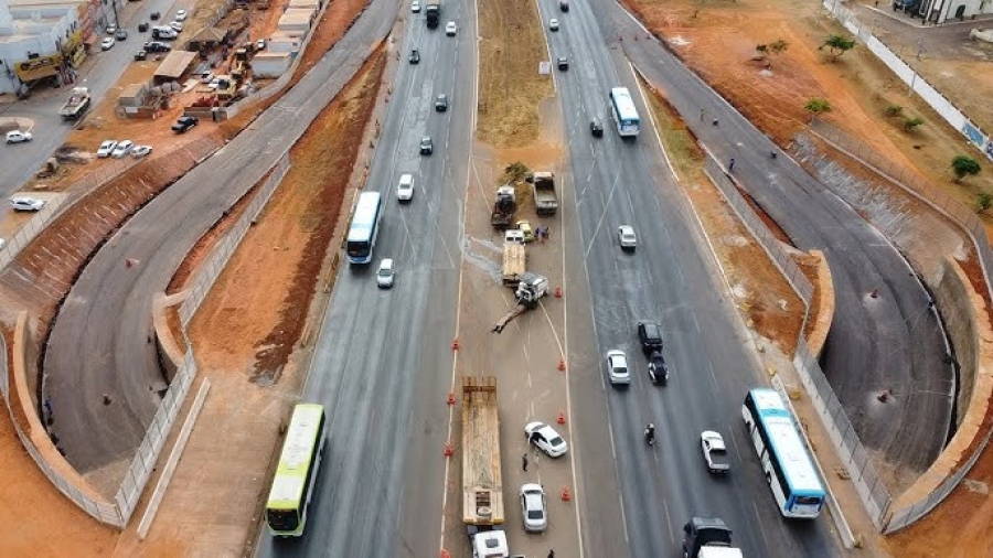 Viaduto do Riacho Fundo reduz trânsito e melhora mobilidade para 100 mil motoristas por dia