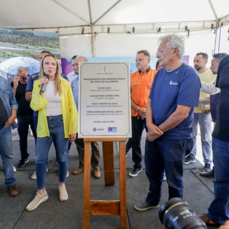 Celina Leão inaugura reservatório em Sobradinho e autoriza obras de drenagem no Vivendas Bela Vista