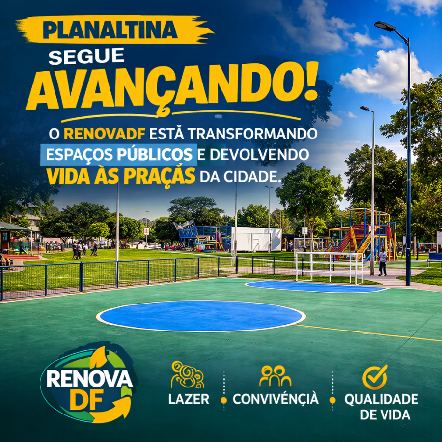 RenovaDF revitaliza Praça São Sebastião