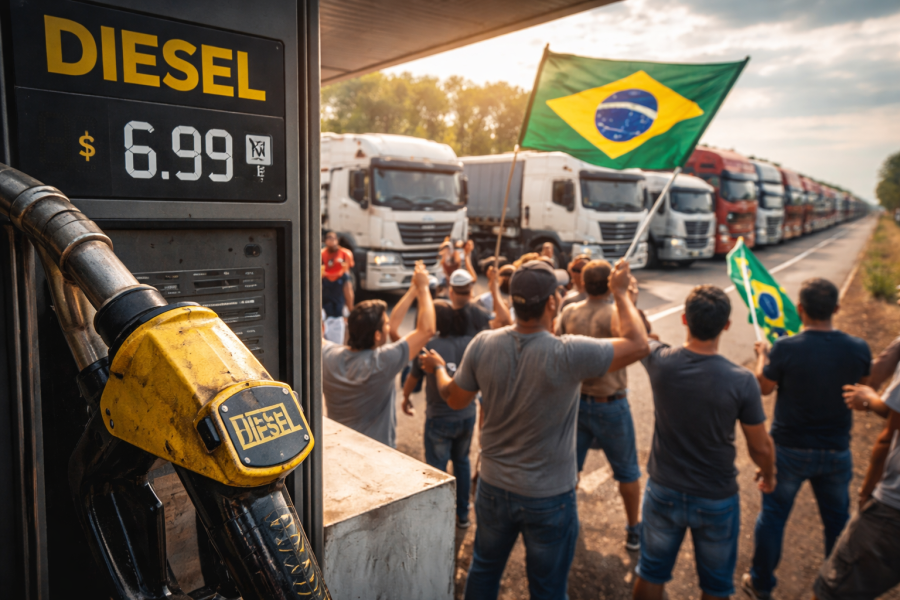 Alta do diesel acende alerta de paralisação