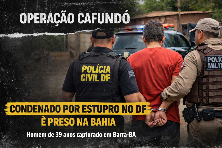 Condenado por estupro no DF é preso na Bahia