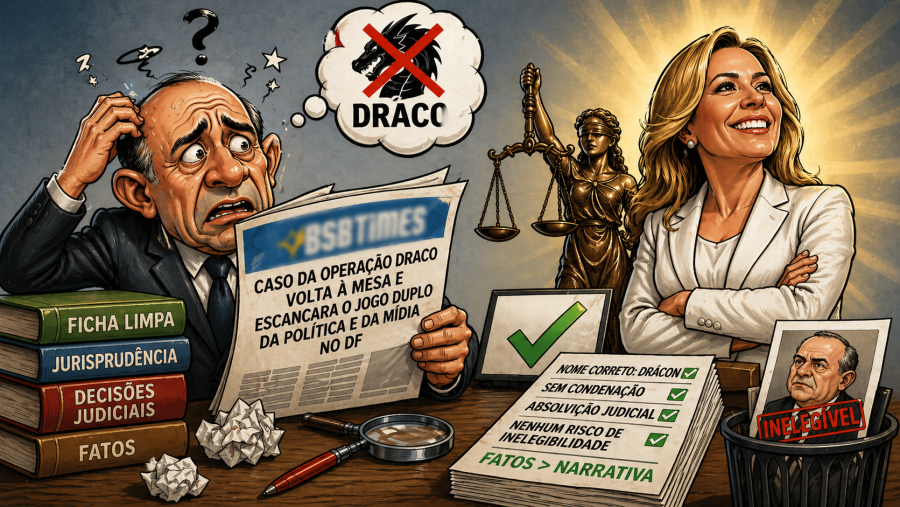 Operação “Draco”? Erro básico expõe narrativa contra Celina e tenta reabilitar Arruda no DF