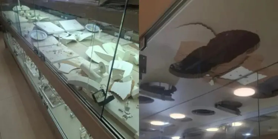 Criminosos invadem joalheria por forro de shopping e levam R$ 400 mil em Goiânia