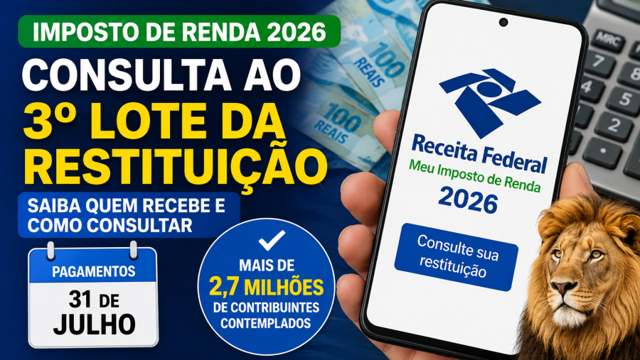 Receita Federal abre consulta ao 3º lote da restituição do Imposto de Renda; veja como consultar